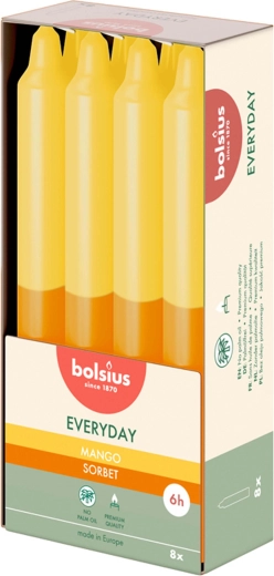 Scented tapered candle, mango, 180 × 21 mm - 1 piece