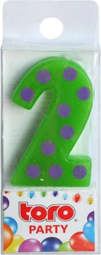 Cake Candle Number 2 TORO, pick-in 4.5 cm