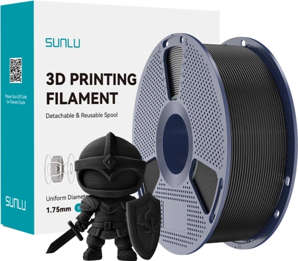 Филамент SUNLU PLA+ 1,75 mm – черен
