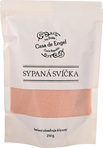 Pink granulated candle wax with 4 wicks (250 g)