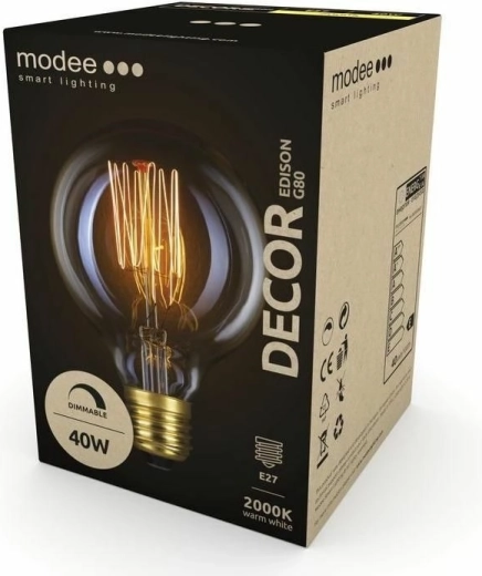 Modee Smart decorative bulb Edison G80 E27 40 W extra warm white
