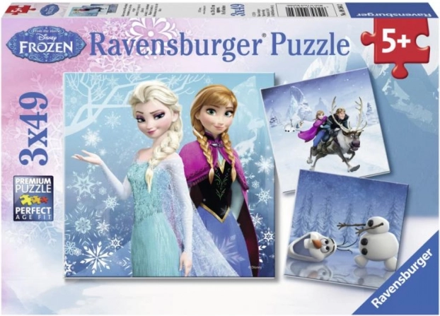 Пъзел Ravensburger Frozen: зимно приключение 3×49 части