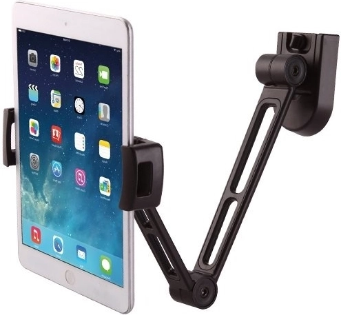 Wall-mounted arm for tablet and iPad 4.7–12.9 adjustable black