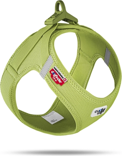 Curli нагръдник за кучета със закопчалка air-mesh lime 2XS (2–4 kg)