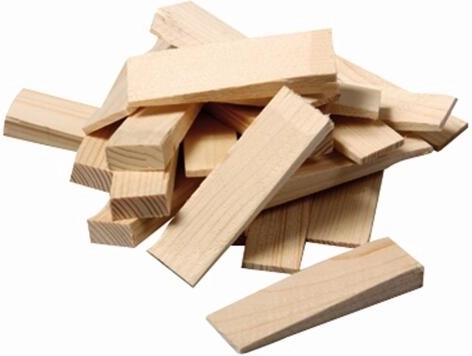 Wooden installation wedges 80 × 25 × 10–1 mm, 20 pcs