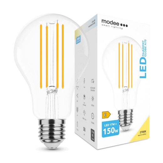 Modee Smart Lighting LED филаментна крушка Globe E27 17 W топло бяла