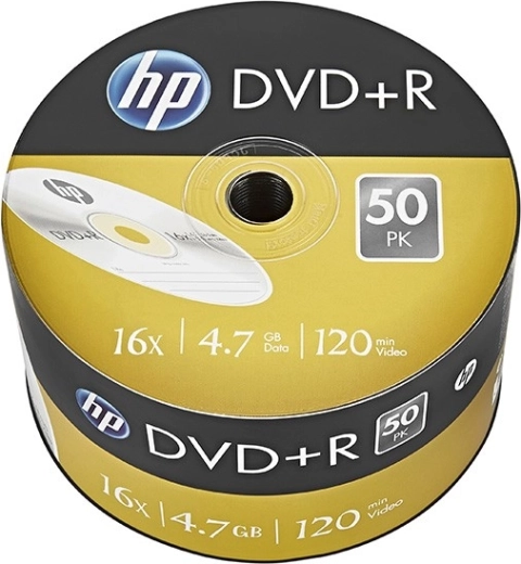 HP DVD+R 16× 4,7 GB, опаковка 50 бр.