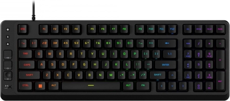 Геймърска клавиатура HyperX Eve 1800 с компактно оформление 1800 и 10-зоново RGB