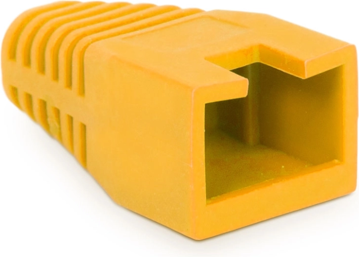 Yellow rubber cable boot for 8P8C connector - 1 piece
