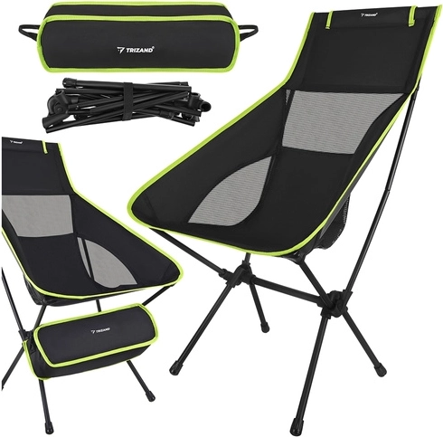 Trizand Folding Fishing Chair 41 × 52 × 86 cm, Black