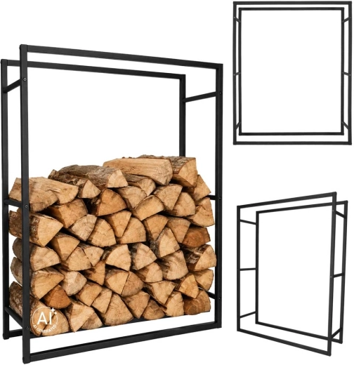 Metal indoor fireplace log rack - 1 piece