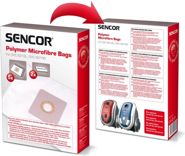 Sencor microfiber vacuum cleaner bags SVC 821