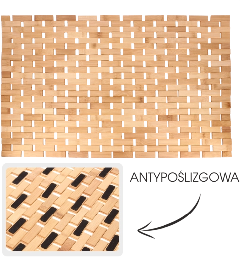 Barbados Bamboo Bathroom Mat 50 × 70 cm