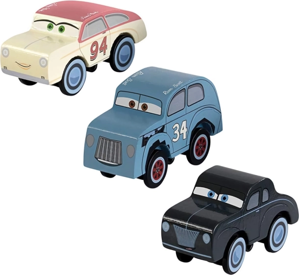 KidKraft Disney Cars – Set of 3 Wooden Racers