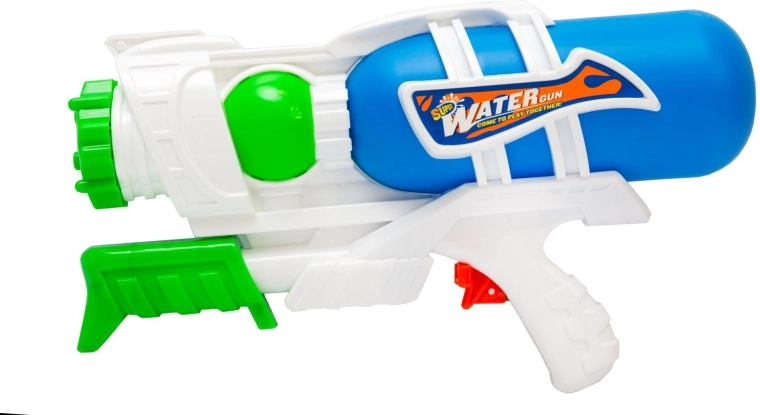 Large water gun with pump 27 cm, blue - 1 piece