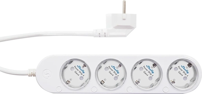 Умна разклонителна лента Shelly Power Strip 4 Gen4 с поддръжка на Zigbee и Matter