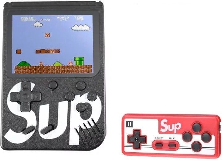 Mini portable SUP console 400 games - black (for two players)