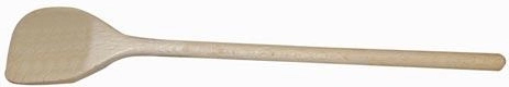 Wooden round spoon with corner 35 cm