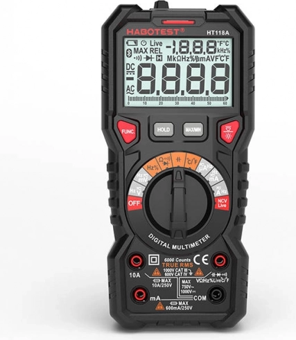 Цифров мултиметър с функция фенерче Habotest HT118A True RMS и NCV