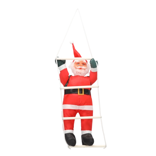Christmas decoration: Santa climbing a ladder, 60 cm