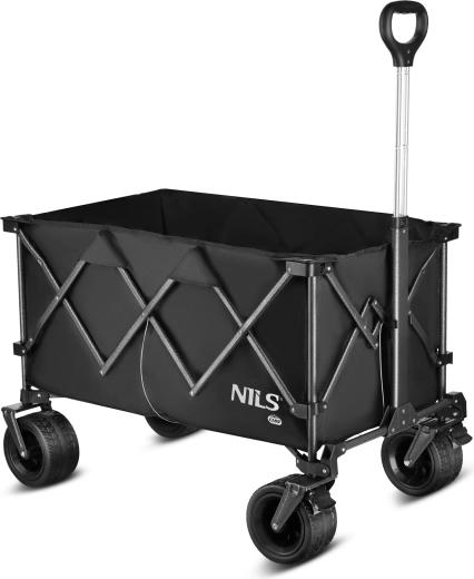 Сгъваема къмпинг количка XXL NILS Camp, черна