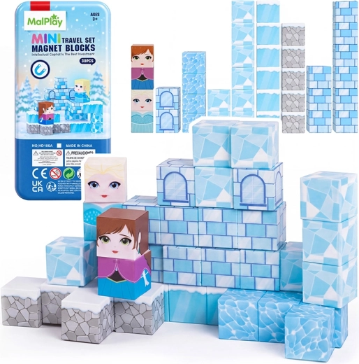 Magnetic Blocks Snowland – construction set 38 pieces, 2 cm