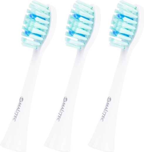 MalTec Toothie X1 white replacement brush heads for sonic toothbrush, 3 pcs