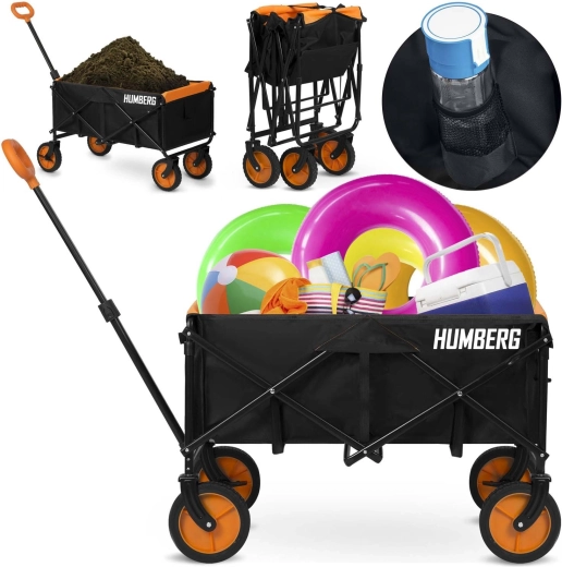 Сгъваема транспортна количка 100 л HUMBERG HM-513