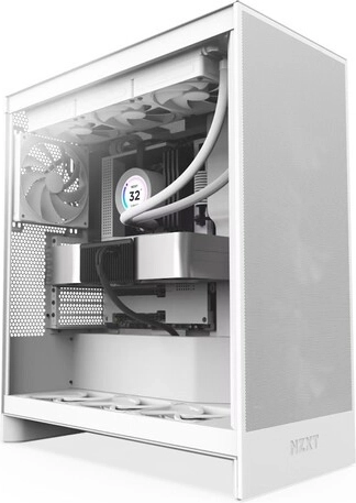 Компютърна кутия H7 Flow mid tower с прозорец, бяла