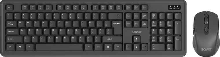 Безжичен комплект клавиатура и мишка Savio KB-03