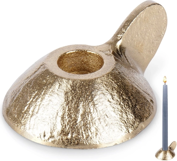 Gold Aluminum Candle Holder for a Taper Candle – Home Styling Collection