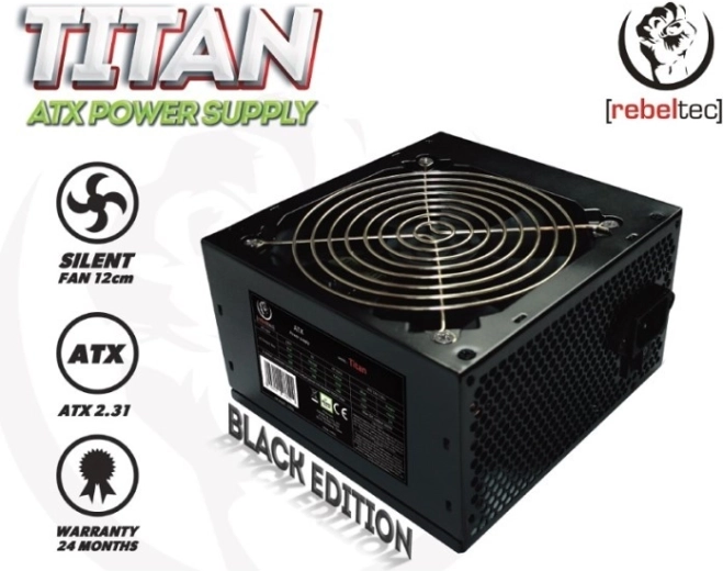 Universal ATX 2.31 Computer Power Supply REBELTEC Titan 450W