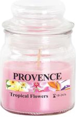 Scented glass candle with lid Tropical Flowers 70 g