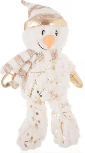 Sitting plush snowman white 28 cm