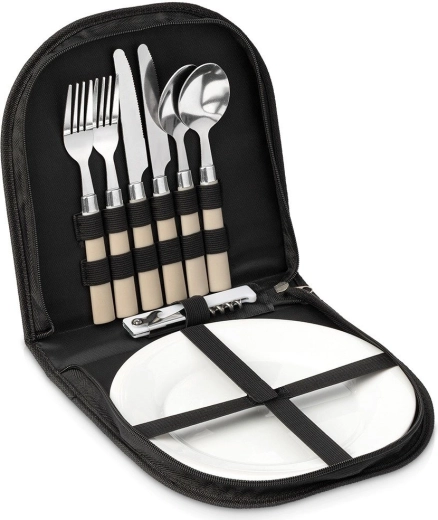 Picnic Set in Case for 2 People, 10 Pieces