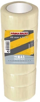 Опаковъчна лента 48 мм × 66 м прозрачна, комплект 6 бр.