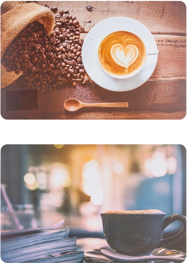 Placemat Coffee 43 × 28 cm, polypropylene, mixed designs