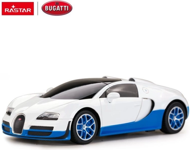 Bugatti Veyron Grand Sport дистанционно управляем автомобил Rastar 1:24 бял - 1 брой
