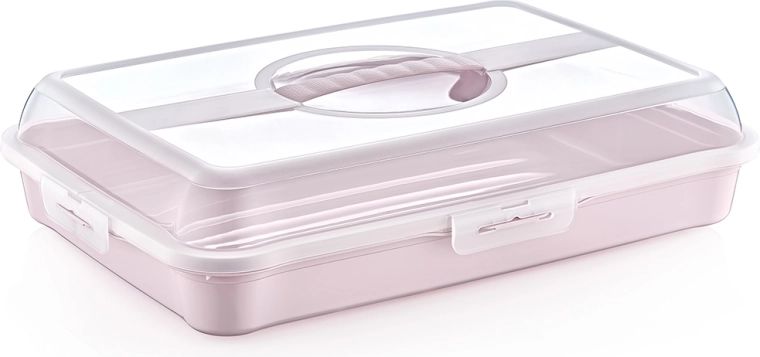 Party-Butler cake and pastry carrier Nordic Pink 43 × 29.5 × 10.5 cm
