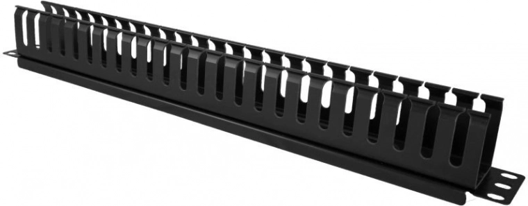 1U 19" Cable Organizer with Brush Panel