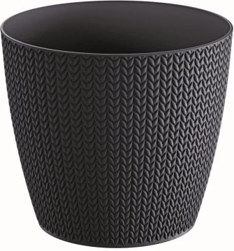 Wheaty flowerpot anthracite 21.8 cm