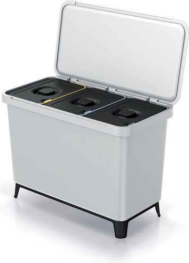 Кош за разделно събиране на отпадъци Prosperplast Systema 3×10 l, за стена и свободностоящ