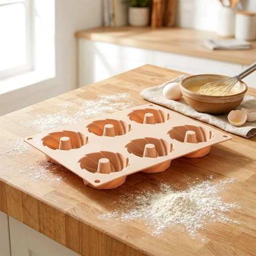 6 cups with center tube for even baking