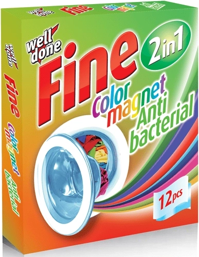 Well Done Fine antibacterial colour-catching laundry sheets 12 pcs