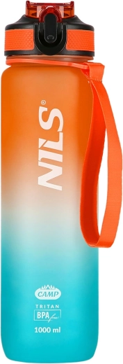 Tritan water bottle 1000 ml orange–blue NILS Camp