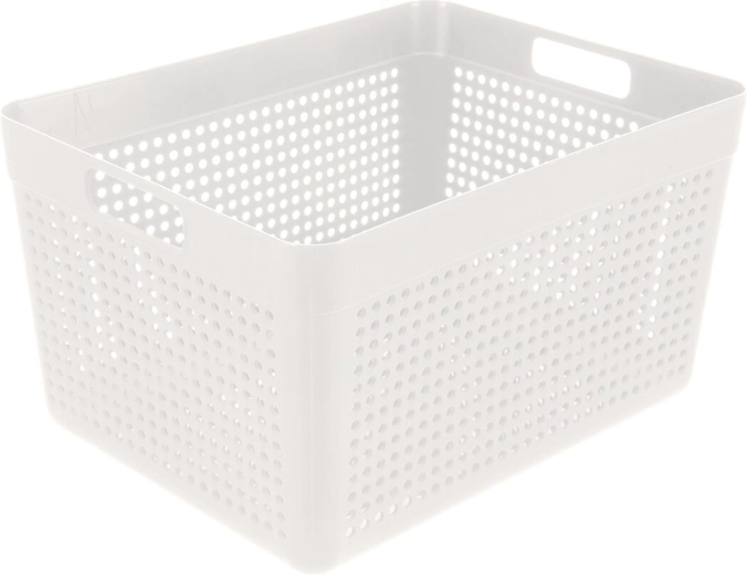 Terra Plastic Storage Basket (PP) White 33.5 × 25 × 19 cm