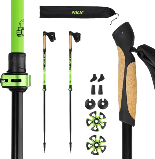 Щеки за Nordic Walking NILS с коркова ръкохватка и бързо заключване