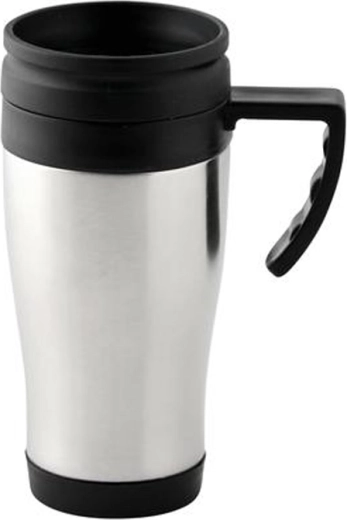 Stainless steel travel mug with plastic lid Toro 400 ml