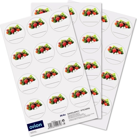 Self-adhesive jar labels, 36 pcs