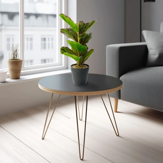 Artificial decorative inch plant, green/black